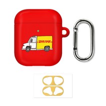 구스페리 x 노이신 에어팟1/2세대 하드 케이스 + 스티커 랜덤, 택배트럭, 에어팟 1,2세대