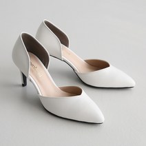 단골언니 여성용 브릿지 양사이드 오픈 스틸레토 펌프스 힐 7cm