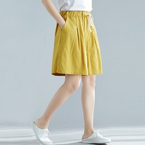 유니제이 여성용 로버츠 밴딩 반바지