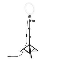 컴썸 LED 링라이트 조명 + 삼각대 화이트 세트, LED-250, 1개