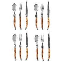 르리에 알비스 커트러리 양식기 디너 4인 세트, 브라운, 스푼 4p + 포크 4p + 나이프 4p