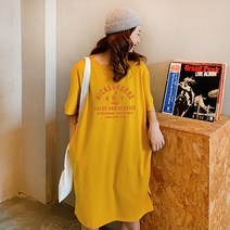 유니제이 바인트 프린팅 트임 원피스
