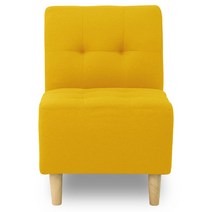 에보니아 포니 1인용 소파의자 패브릭, 옐로우