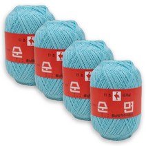 타조 순면 30수 구정뜨개실 4p, 110 민트스카이