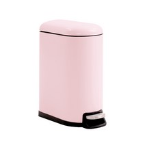 하우스레시피 밀리 무소음 페달 휴지통 슬림 10L, 핑크, 1개