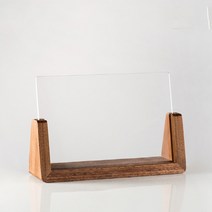 우드라인 아크릴 메뉴판꽂이 가로형 브라운, 1개