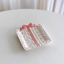 아보드 홈 카페 파스텔 니트 접시, 화이트