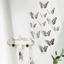 나비야 입체 벽장식 3종 x 4p 세트, 실버E