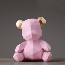JHCOMPANY 북유럽 컬러 베어 오브제, 핑크