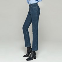 윈디윈디 여성용 딥한 히든밴딩 진청 세미 부츠컷 청바지 D09G8_wj3181