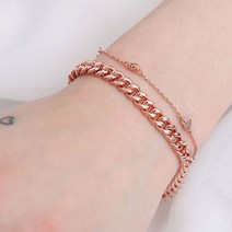 미니아트 여성용 볼드 체인 팔찌 RS407