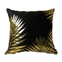 알럽홈 블랙 골드 플레이팅 쿠션커버