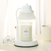 에인디 매직 타이머 캔들워머 + 소이캔들 라임바질만다린 370g + 할로겐전구 세트, 화이트(캔들워머)