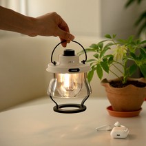 로이체 충전식 휴대용 LED 빈티지 캠핑 랜턴 LAN-150, 화이트, 1개