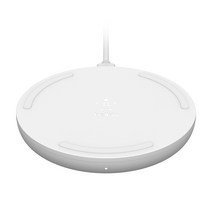 벨킨 부스트업 10W 고속 무선 충전 패드 퀵차지 + 어댑터 WIA001kr, 화이트, 1세트