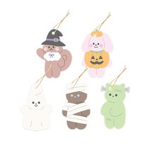 도나앤데코 레인보우가든 할로윈 태그 5종 x 20p + 면끈 100p 세트, 혼합색상, 1세트