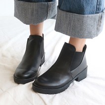 슈썸 여성용 둥근코 앵글 첼시부츠 AN-F59