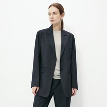 아헤 여성용 캐시 울 싱글 브레스티드 자켓