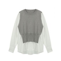 탱커스 니트 레이어드 블라우스