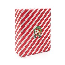 피크닉앤패키지 포장지 10p + 스티커 10p 세트, 레드스트라이프(포장지), xmas메달(스티커), 1세트