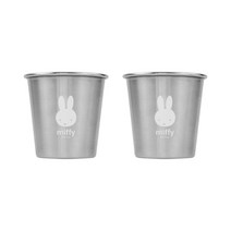 키친유 레이저 스텐 미피 심플컵 230ml, 2개