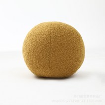 모모 원형 구 쿠션 거실 쇼파 장식, 옐로우