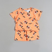 디즈니 아동용 미키 네온 썸머 원마일웨어 상하 바지세트