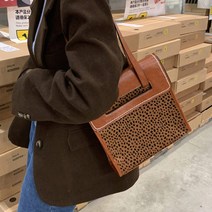 피텔 레오파드 사각 숄더백