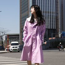 여성용 핏사 기능성 우비 바람막이 방수 골프 우의, 라일락퍼플