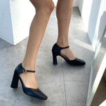 레오나르 여성용 6060 라인 미들굽 힐