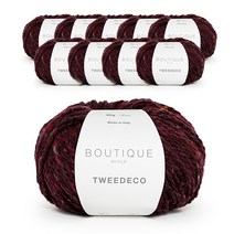 쎄비 트위드 에코 뜨개실 40g x 10p, 16 버건디, 10개