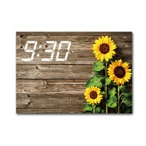 홈마인 LED 시계 캔버스 프린팅 액자 해바라기 A3, 06