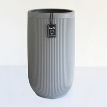 도시정원 모던 인테리어 롱 스트라이프 화분, 그레이