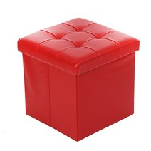 수납 레더스툴, 레드