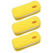 인노블 필통 천 비비드 필통, 노랑색, 3개