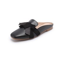 스타 여성용 하프 리본 매듭 플랫 뮬