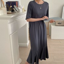 보리맘 쏘우 찰랑 여름 루즈핏 롱 원피스 임부복 R827