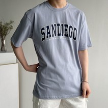 남성용 오버핏 샌디에고 반팔 티셔츠