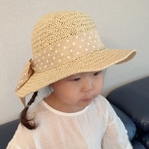 후니네 아동용 댕댕이 벙거지 밀짚모자