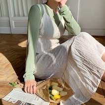 엔비룩 플리츠 플리 원피스