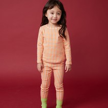 바오밥나무 아동용 와플체크후라이스 스판상하의