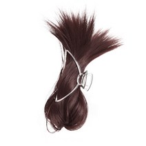 하이유니 올림 머리 반달 집게 머리핀 헤어피스 세트, 다크브라운, 1개