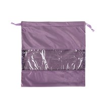 투명한 런던 벨벳 스웨이드 복조리 파우치