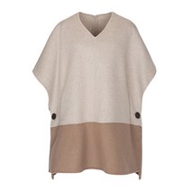 씨 여성용 울 혼방 배색 베스트 SDVRX2701