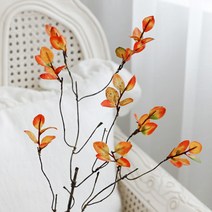 미스모네 빈티지 가을 낙엽 나무 가지 조화 S 짧은가지, 옐로
