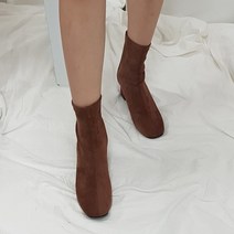 파이 여성용 스웨이드 스판 앵클 부츠 5cm K117