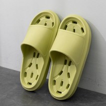 에버하우스 소프트 미끄럼방지 경량 욕실화 블랙, 그린, 1개