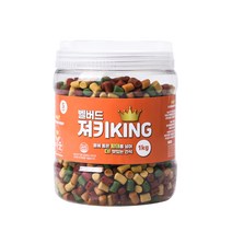 벨버드 져키킹 강아지 간식 S 1kg, 황태   연어   참치   오리   치즈 혼합맛, 1개