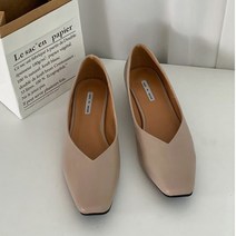 파이 여성용 스퀘어토 V 커팅 플레인 로퍼 3cm KR_5125
