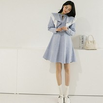 안다로미 러블리 러플 카라 원피스